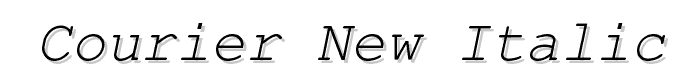 Courier New Italic font
